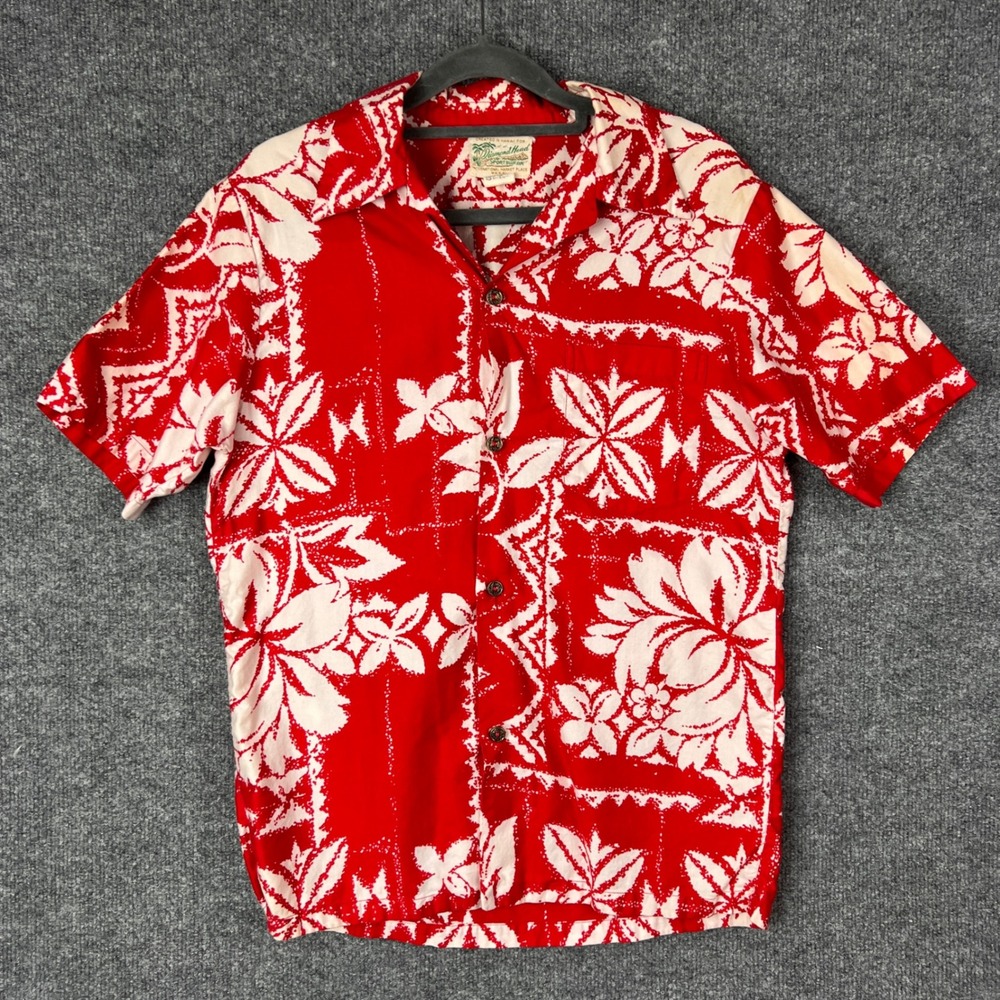 Vintage Diamond Head Sportswear Floral Hawaiian Aloha Shirt‎ Men's Size S